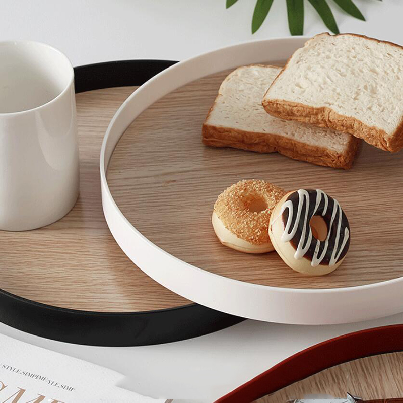 Plateau en bois porte-bougie plateau de rangement pour la décoration organisateur décor maison plateau décoratif présentoir de bijoux assiettes alimentaires conteneur