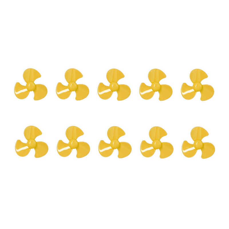 Plastic Propellers 3 Blades Propeller with 2mm Hole for DIY Toys Model: Yellow