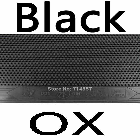 Yung 638 long pips out table tennis rubber without sponge OX ( NO ITTF ) for ping pong game: black OX
