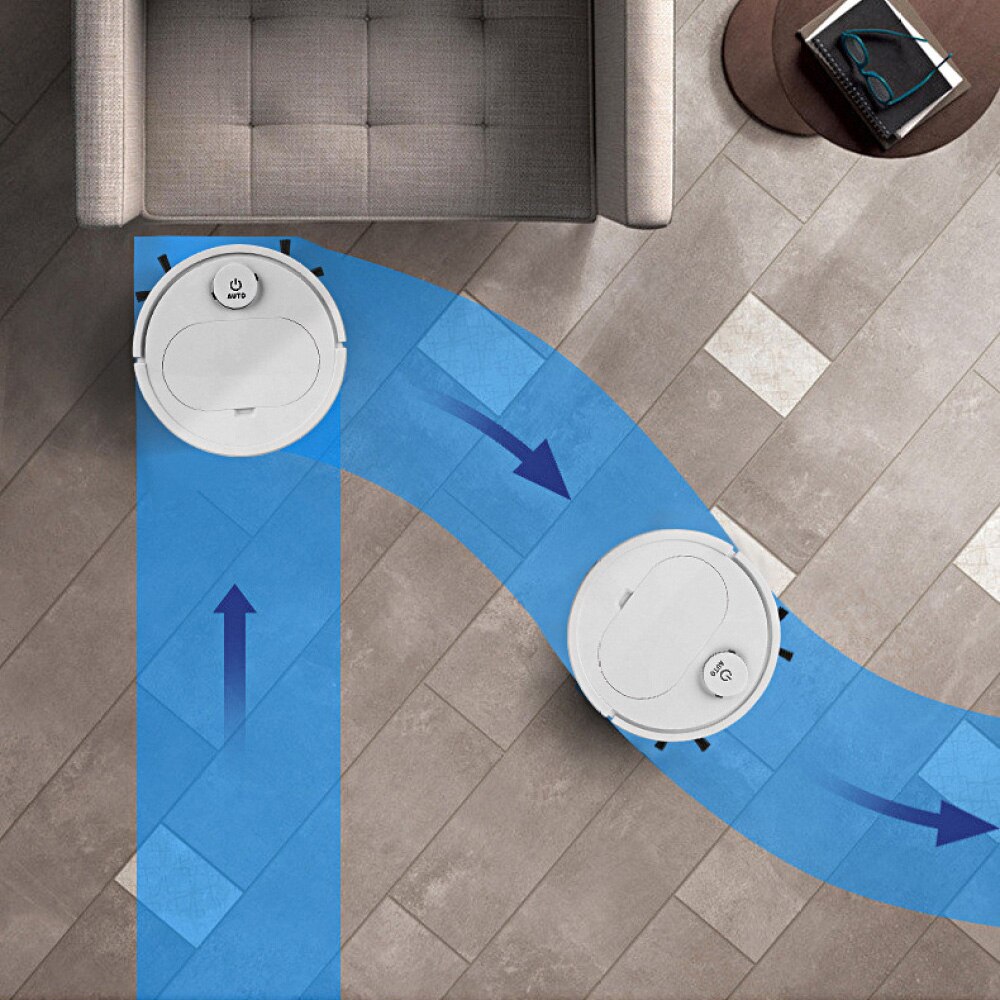 Mini robotstøvsuger trådløs usb automatisk smart støvsuger rensemaskine 3 in1 fejerobot til hjemmegulvstøv