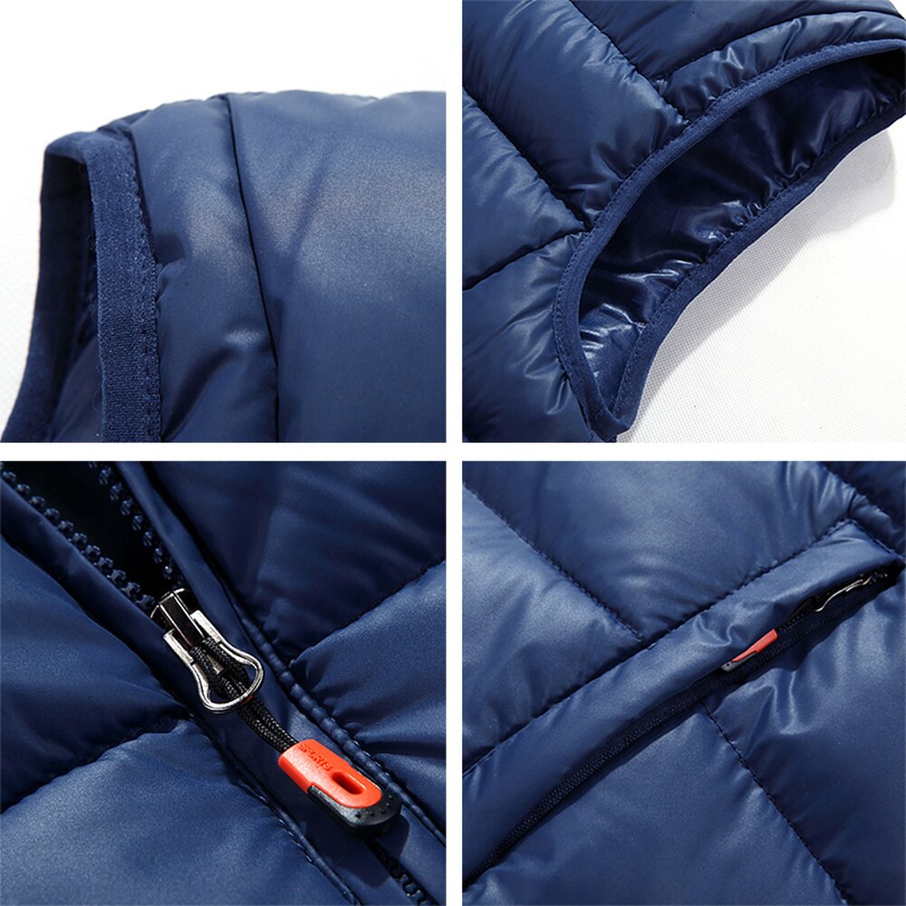 Winter Katoen Warm Vest Casual Voor Mannen Dikke College Rode Windbreaker Mouwloze Jas Zonder Mouwen Mannelijke Klassieke Vest