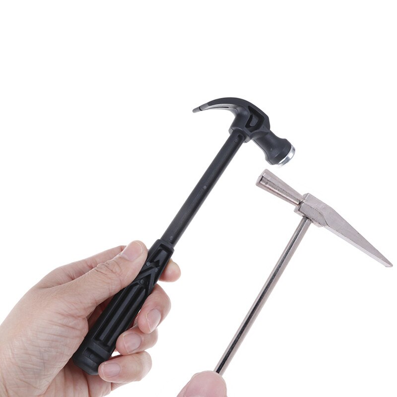 Martillo de hierro pequeño con mango para carpintería, perforador de clavos, reparación de reloj, Mini herramienta de mano, Escape de seguridad de emergencia