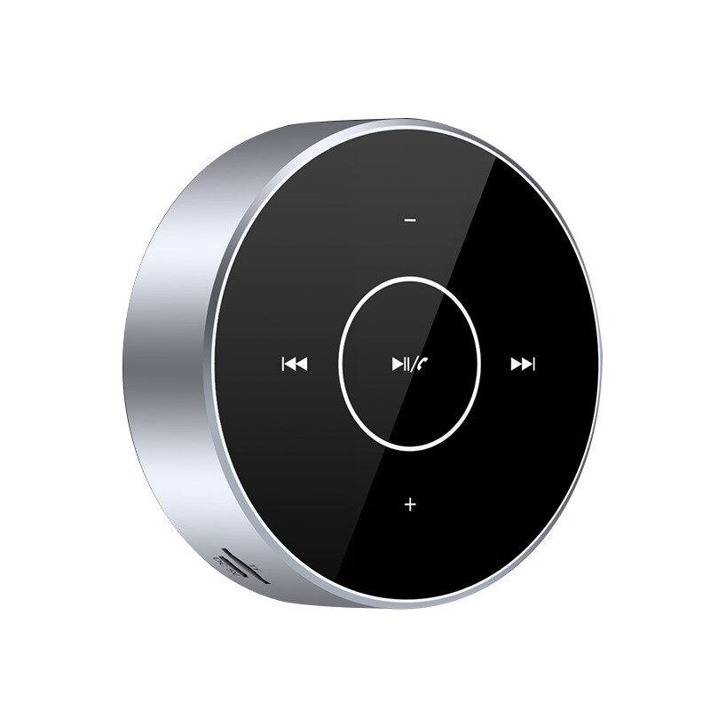 Round speaker portable external speaker wireless bluetooth powered speakers pa system laptop computer: Silver