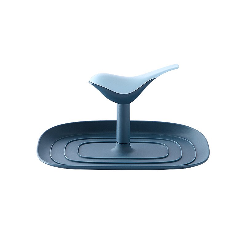 Huishoudelijke Multifunctionele Spatel Opbergrek Mat Rest Stand Gebruiksvoorwerp Pot Deksel Houder Hittebestendige Keuken Gadgets Gereedschap: 1PC Dark Blue