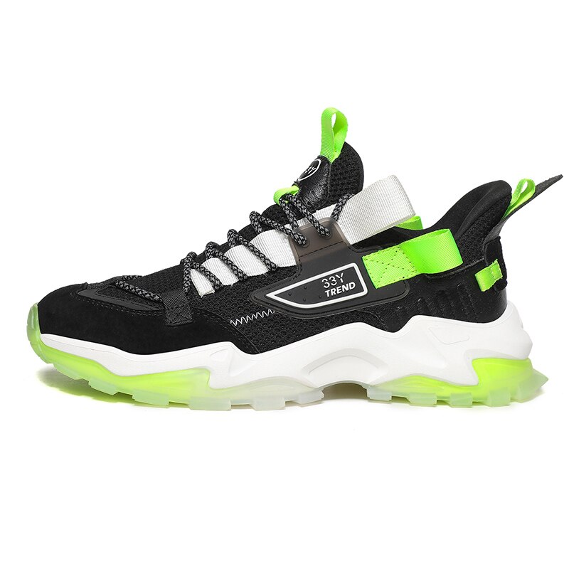 Chunky Sneakers Men Shoes Black Outdoor Trend Platform Sports Jogging Running Shoes