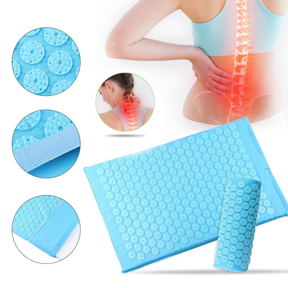 3pcs/Set Acupuncture Acupoint Massage Pillow Relaxation Relief Stress Yoga Pad Spike Relieve Neck Stress Pain Cushion