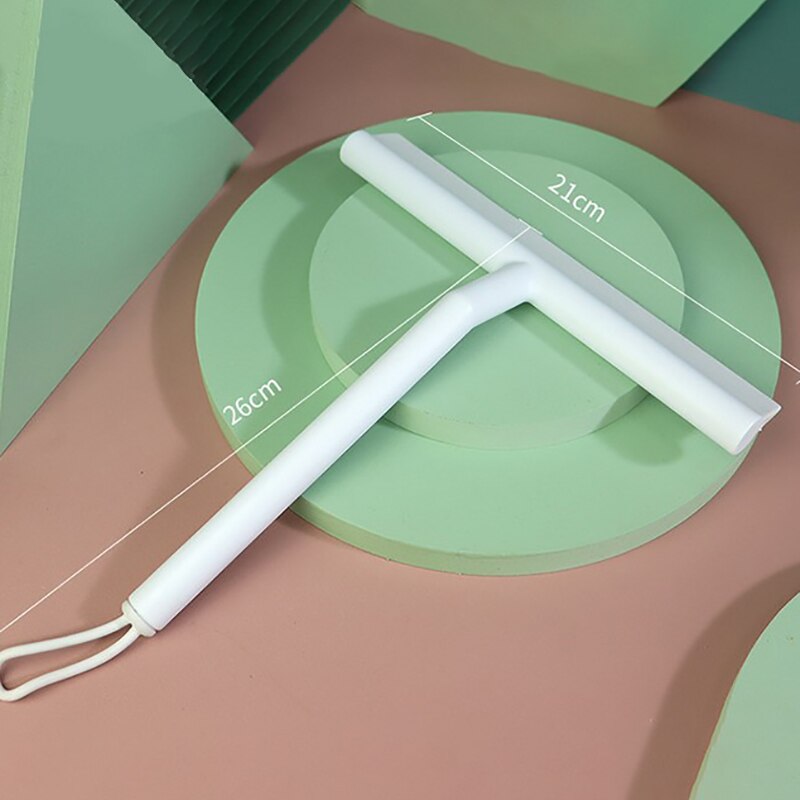 Siliconen Glas Schraper Zacht Duurzaam Vensterglas Schraper Multifunctionele Floor Cleaning Zuigmond Voor Keuken Thuis Cleaning Tools: White