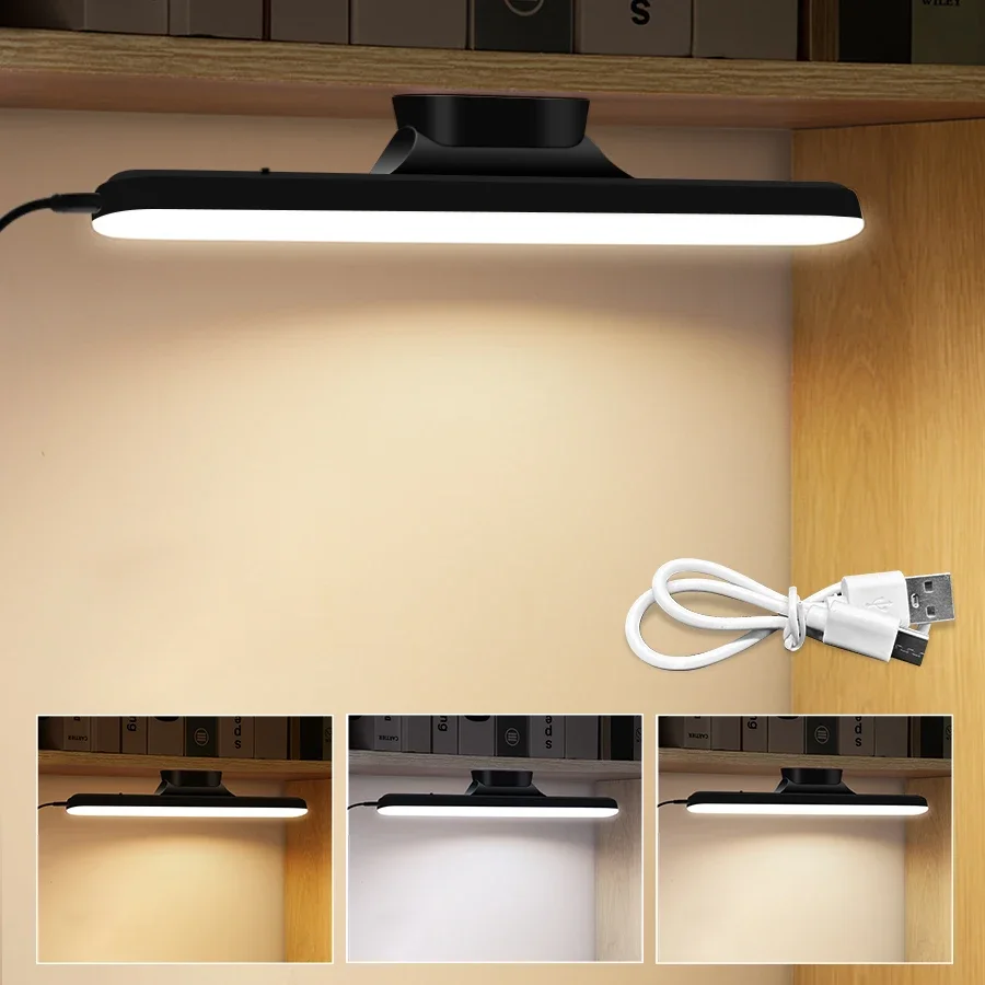 Led spejl foran makeup lys genopladelig hængende magnetisk lampe øjenbeskyttelse læselampe til sovesal garderobe skabslampe: Lysegul