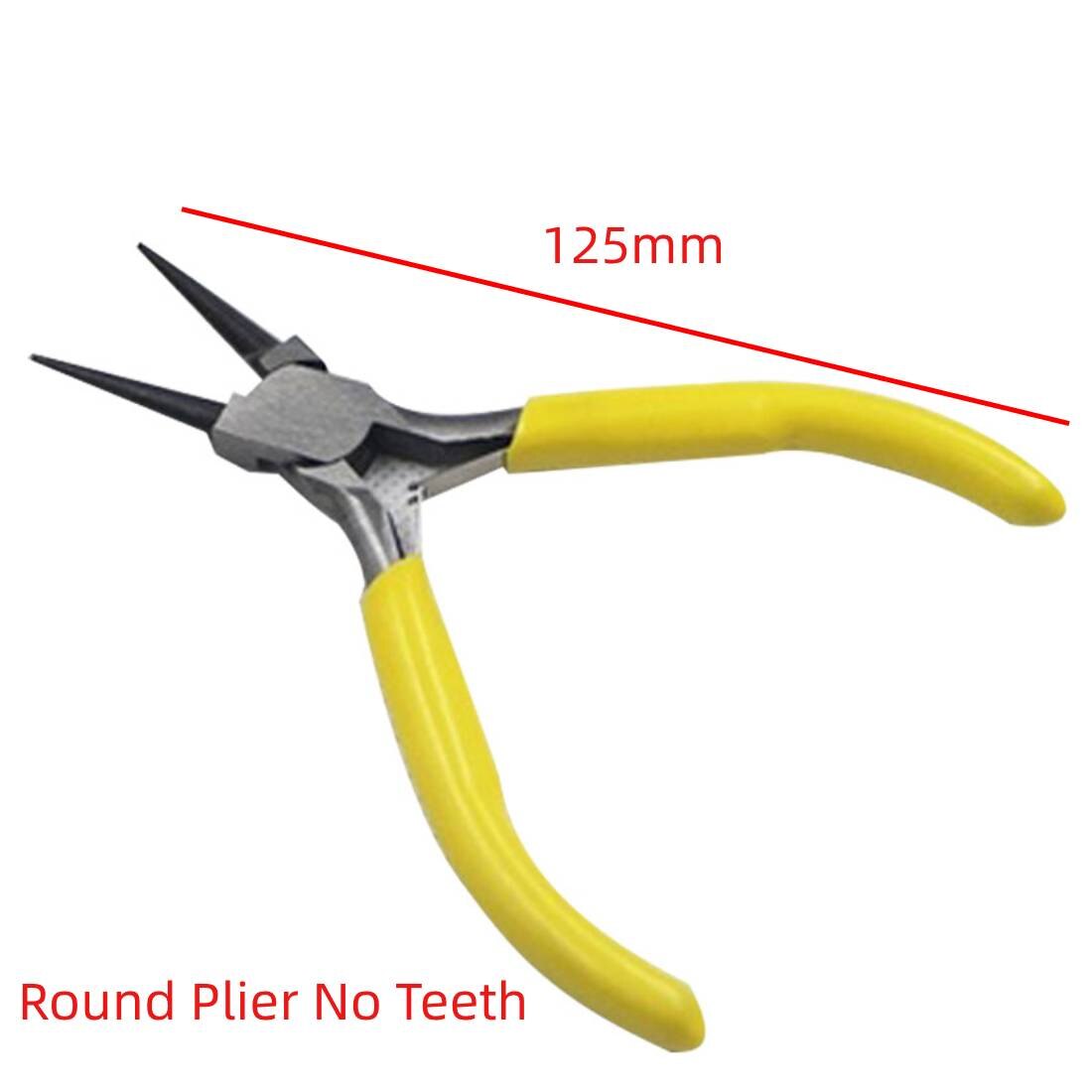 Hand Tools 8 Choices Long Round Nose Pliers Wire Crimping Cable Cutters for Jewellery Making Beading Pliers Tools Kit: Round Plier No Teeth