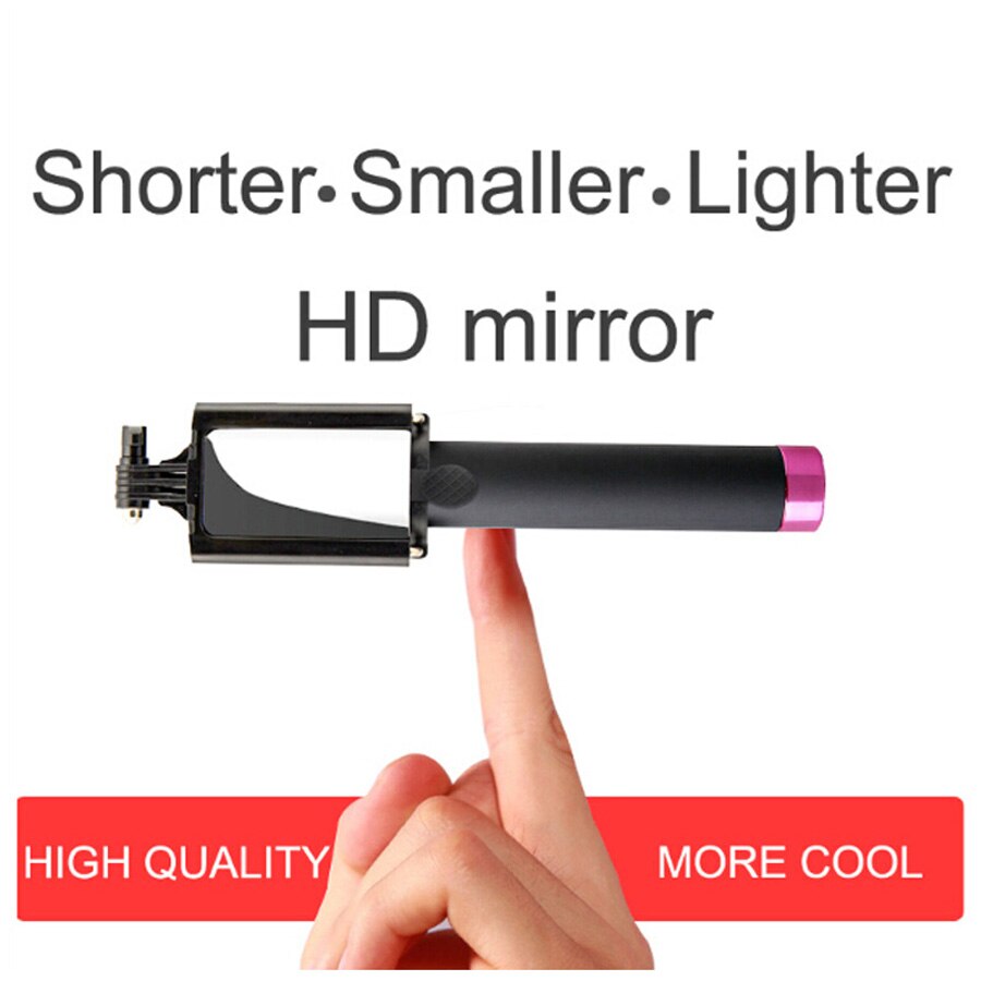 Para Iphone 6 5S samsung retrovisor Palo para selfies con espejo doblado De alambre De polo trípode/Palo Selfie De Pau De Palo Selfie Palo