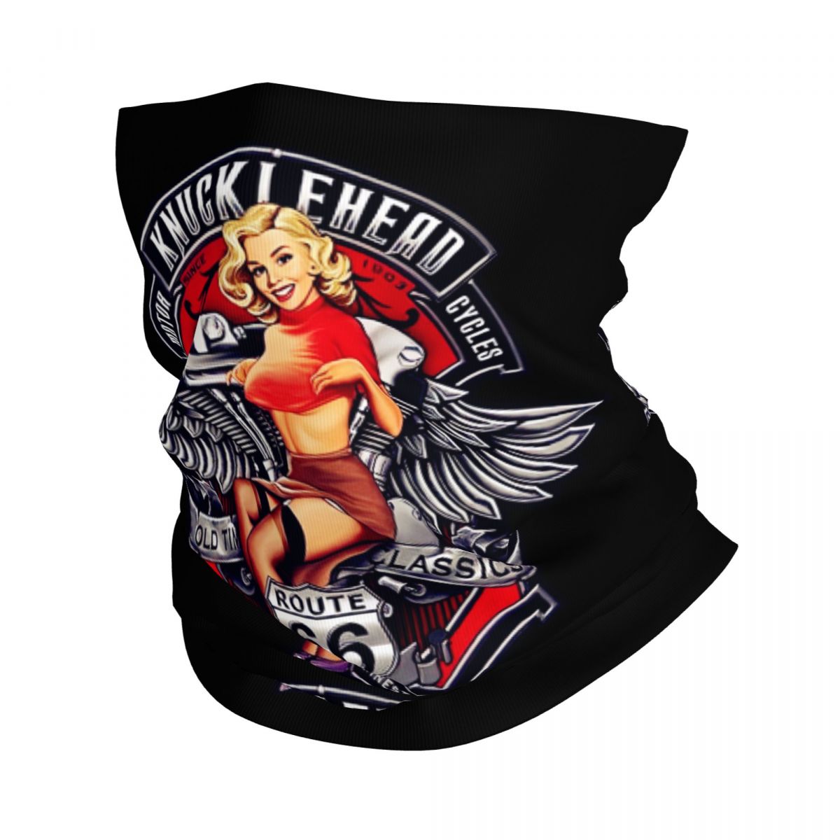 Benutzerdefinierte Ride The Route 66 Bandana Halstuch Gesichtsschal Abdeckung Biker Motorrad Cruise America Highway Stirnband Schlauch Sturmhaube