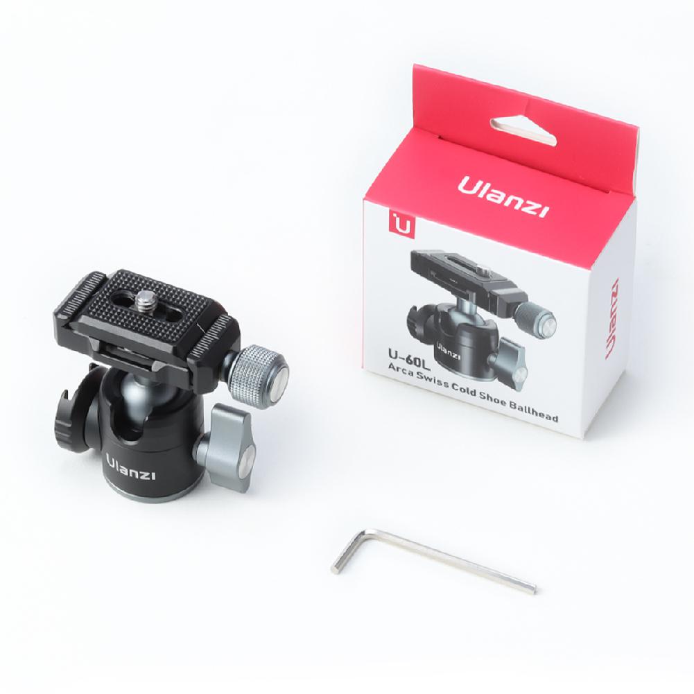 Per Ulanzi U-60L di Alluminio Testa A Sfera Multifunzione In Metallo Ballhead Treppiede Da Tavolo Stand Adattatore per Outdoor Vlog Parti Portatile