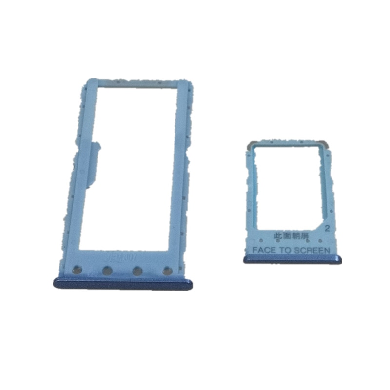 Redmi6A SIM Card Slots For Xiaomi Redmi 6A / Redmi 6 Sim Cards Adapters Socket Holder Tray Phone Replace Housing Repair Parts: Blue