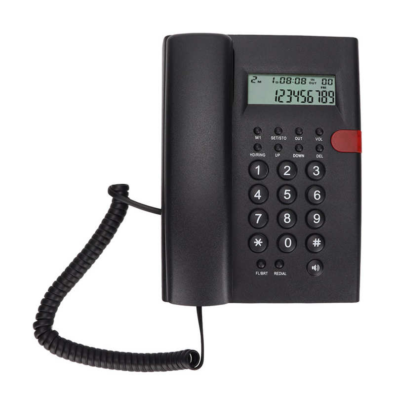Home Landline Phone Desktop Corded Fixed Phone with Caller ID Display Hands Free Calling Wired Phones for Home Office Hotel
