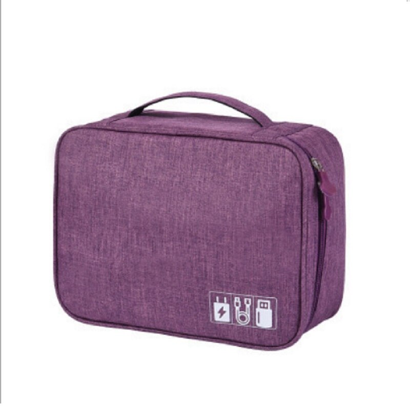 USB Drive Organizer Electronics Accessories Case / Hard Drive Bag HDD bag/Mini PC/tablet/mouse/headsets heardphone/gaming device: Purple