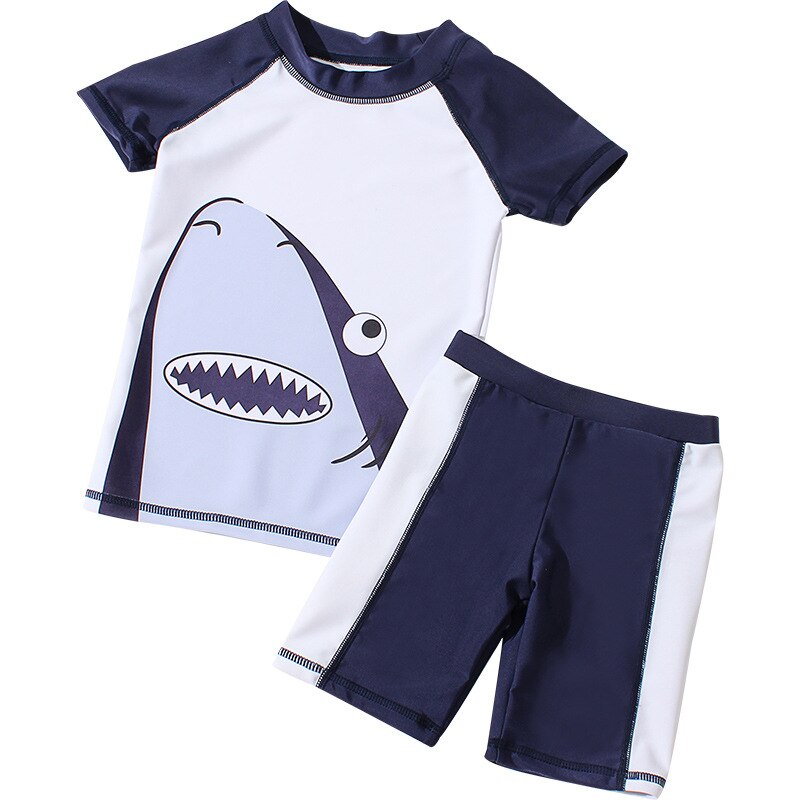 Kinderen Badmode Zomer Peuter Jongen Badpak Shark Print Twee Stukken Rash Guards Kinderen Badpak Beachwear YZN20012