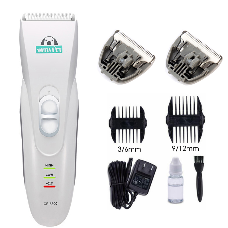 CP-6800 recortadores eléctricos de pelo para perros, herramienta de aseo , afeitadoras recargables para gatos, cortadores de pelo para perros: Add 2pcs blade