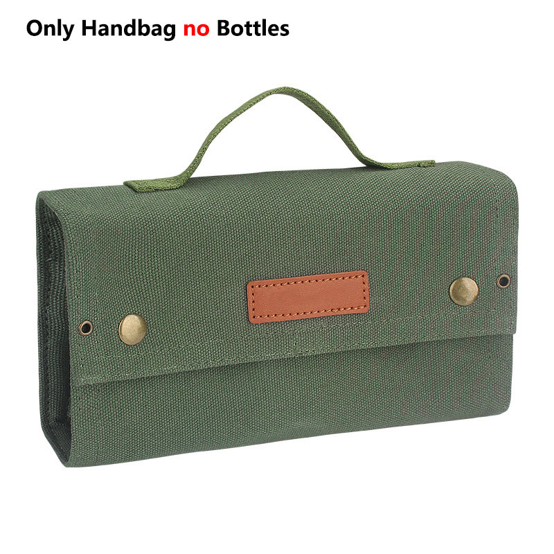 Outdoor Camping Spice Bottle Storage Bags Canvas Foldable Portable BBQ Picnic Seasoning Bottles Handbag Cruet Organizer Holder: Yellow