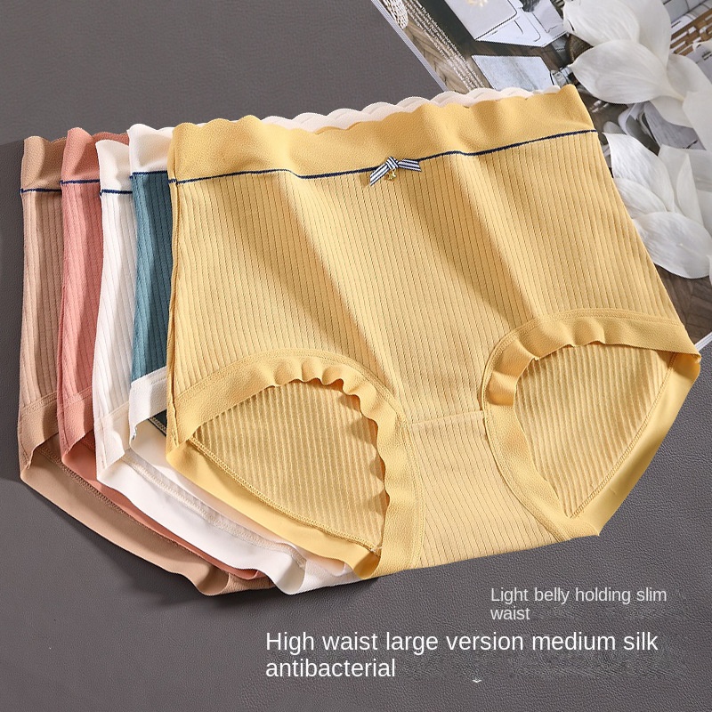 Xl-XXXL Katoenen Slipje Damesondergoed Plus Size Hoge Taille Naadloze Onderbroek Sexy Kanten Panty Vrouwelijke Lingerie