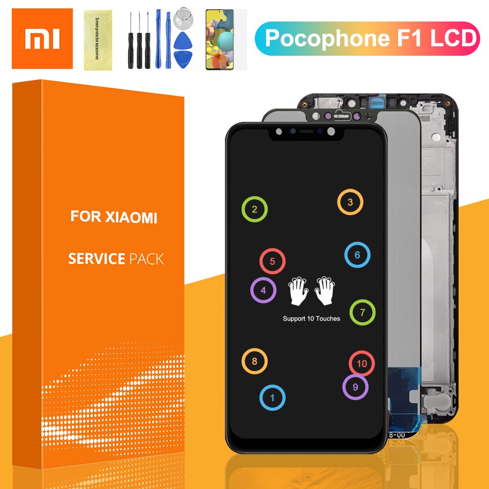 Original 6.18 display display display para xiaomi pocofone f1 display lcd tela de toque digitador assembléia para xiaomi poco f1 tela lcd