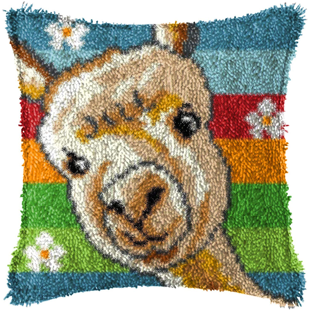 Klink Haak Kussens Kussen Haak Doen Het Zelf Borduren Kussens Met Pre-Gedrukt Patroon Alpaca Kits Voor Handwerk Diy tas