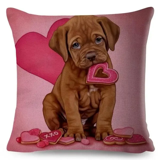 Farbe niedlichen Cartoon Haustier Hund Kissen bezug Kissen bezug Sofa Home Auto Dekoration Tier