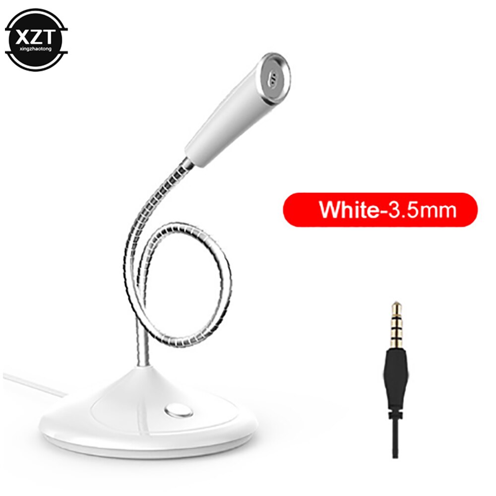 Computer Microphone 360° Adjust Freely Studio Speech Microphone Gaming Chatting 3.5mm/USB Plug Microphone for Desktop PC Laptop: d