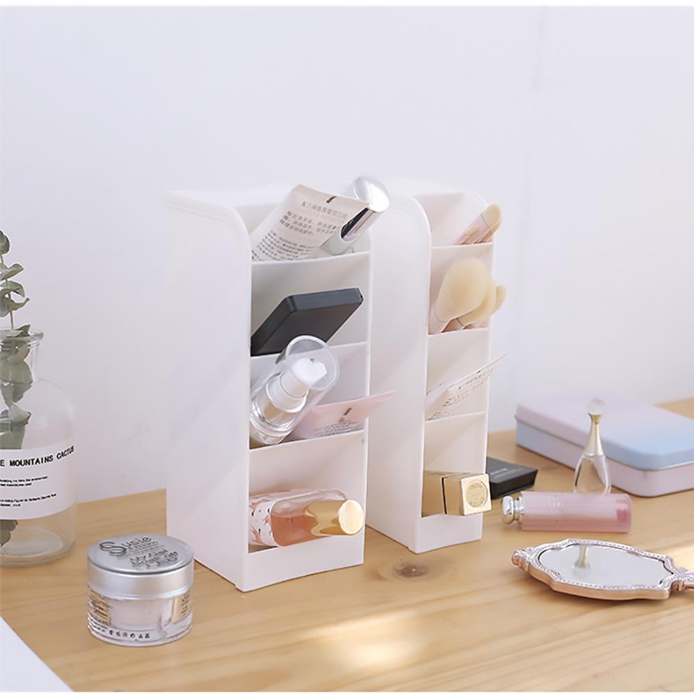 Four-Grid pen holders Desk Storage Box Drawer desktop organizer Inclined office pink desk accessories supplies stationery holder