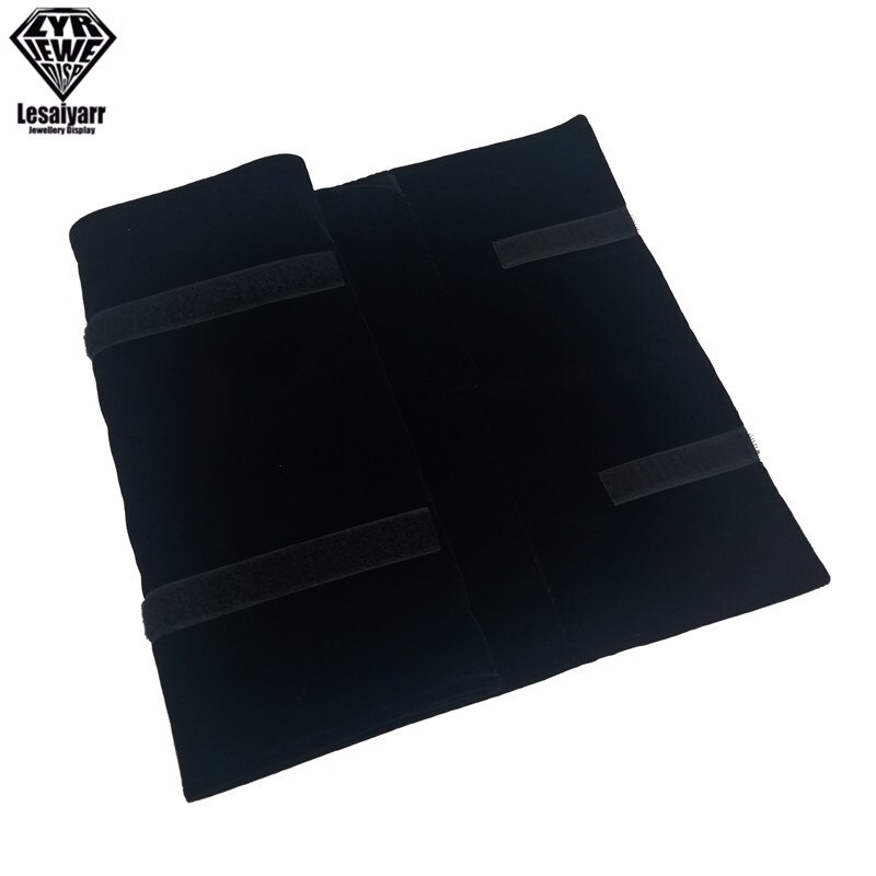 Jewelry Roll Bag Organizer - 55x29x1cm - Velvet - Foldable Travel Necklace Display Case