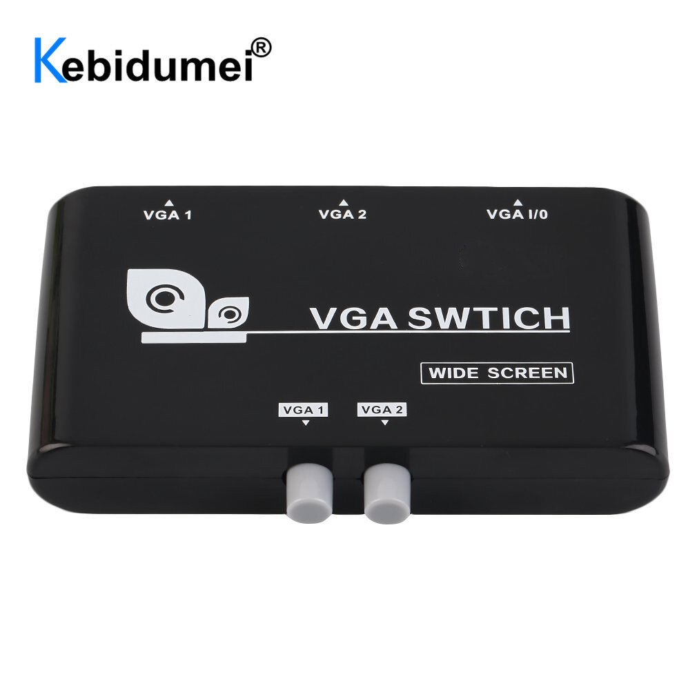 2 In 1 Out Vga Selector Box Vga Video Schakelaar 2-Manier Delen Selector Switch Switcher Box Voor Pc monitoren Projectoren