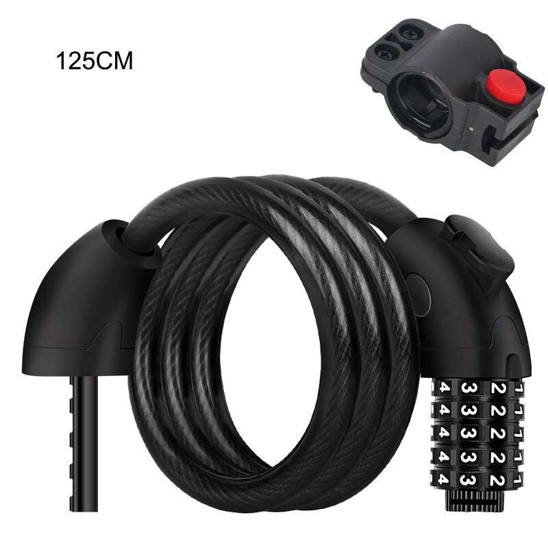 Fiets Wachtwoord Lock Anti-Diefstal Mtb Combinatie Lock Bike Kabel Code Lock Beveiliging Veiligheid Gecodeerde Stalen Bedrading Fiets Veiligheid lock: YELLOW