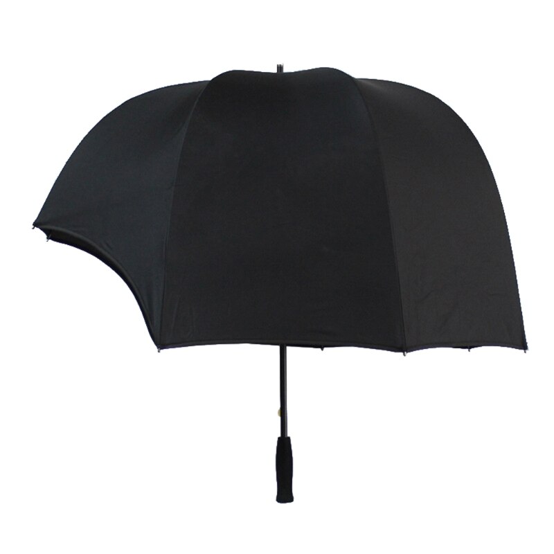 Winddicht Helm Vormige Dome Paraplu, Paar Dome Parasol, Vibrerende Helm Reverse Hoed Transparante Golf Paraplu: 8YY901291-N-BK