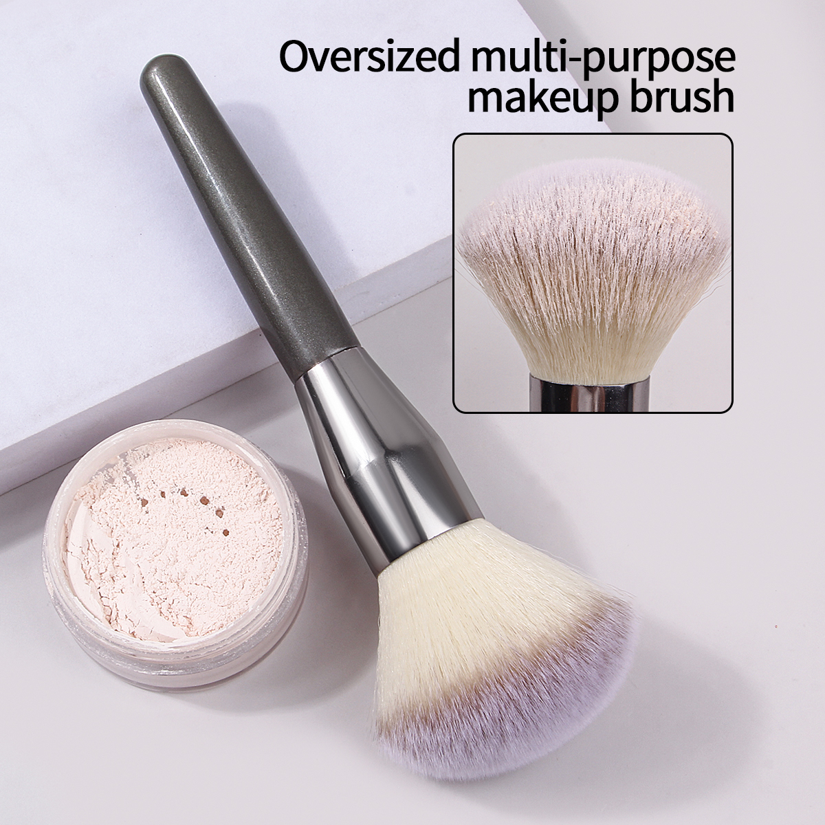 1 peça pincel de pó solto ultra grande, pincel de configuração multifuncional de alta qualidade para maquiagem facial, ferramenta de pincel de maquiagem macia: MÚLTIPLO