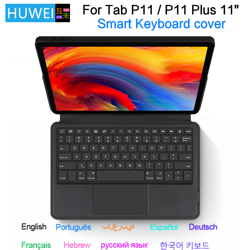 Funda con teclado HUWEI para Lenovo Tab P11 TB-J606F P11 Plus TB-J606X TB-J607F, funda para tableta Xiaoxin Pad Plus de 11 ", carcasa inteligente