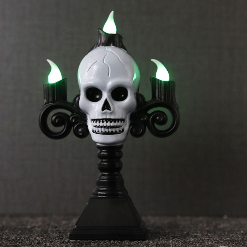 Halloween thematisiert Party Dekoration Ornamente unheimlich Geist Kopf Kerzenhalter Lampe Bar Schrecklichen Szene Layout Dekor Requisiten