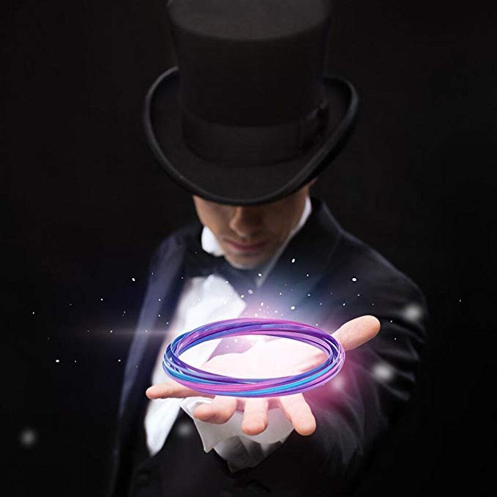 Aniti-Stress Rvs 3D Vloeistof Rotatie Magic Armband Kleurrijke Flow Ring Intelligent Speelgoed Fidget Spinner Metalen