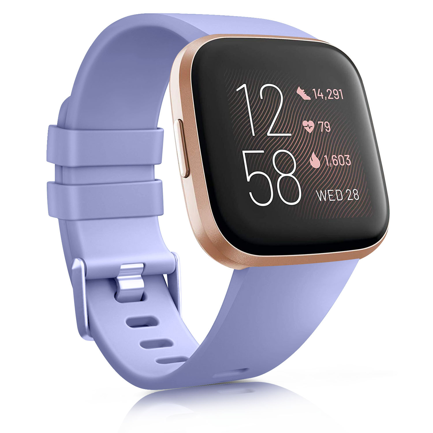 Replacement Watch Band for Fitbit Versa 2 SE Strap Silicone Sport Bracelet for Fitbit Versa Lite Wristband Smartwatch Accessory: L / silver white