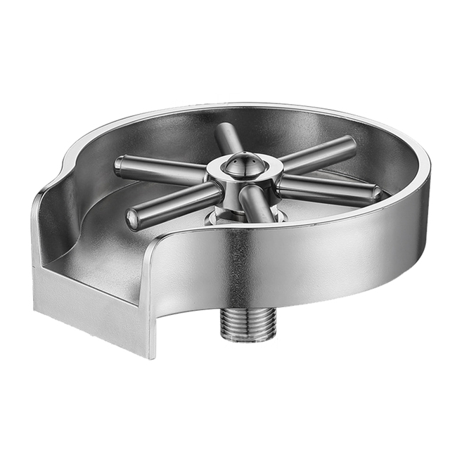 Stainless Steel Glass Cup Cleaning Machine, Household Kitchen, Restaurant, Bar High-Pressure Automatic Washer Sink Accessories: Orange