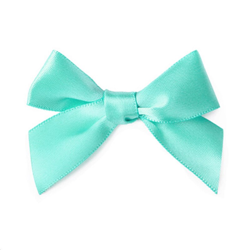 10Pcs Handmade Ribbon Bows DIY Craft Supplies Wedding Party Decor Packing Bowknots Hair Headwear Accessories Appliques: Blue