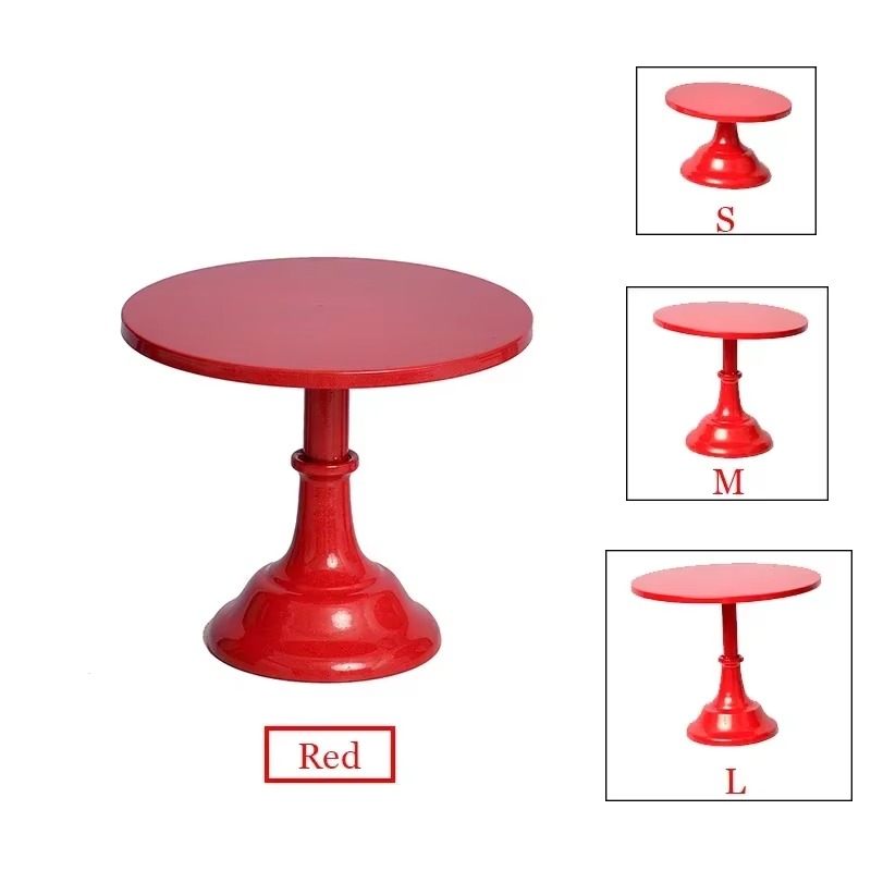 Cake Stand Home Party Dessert Table Display Rack Dessert Cake Tray Cold Meal Tea Break Table Afternoon Tea Center Rack Metal: Red / 12 inches
