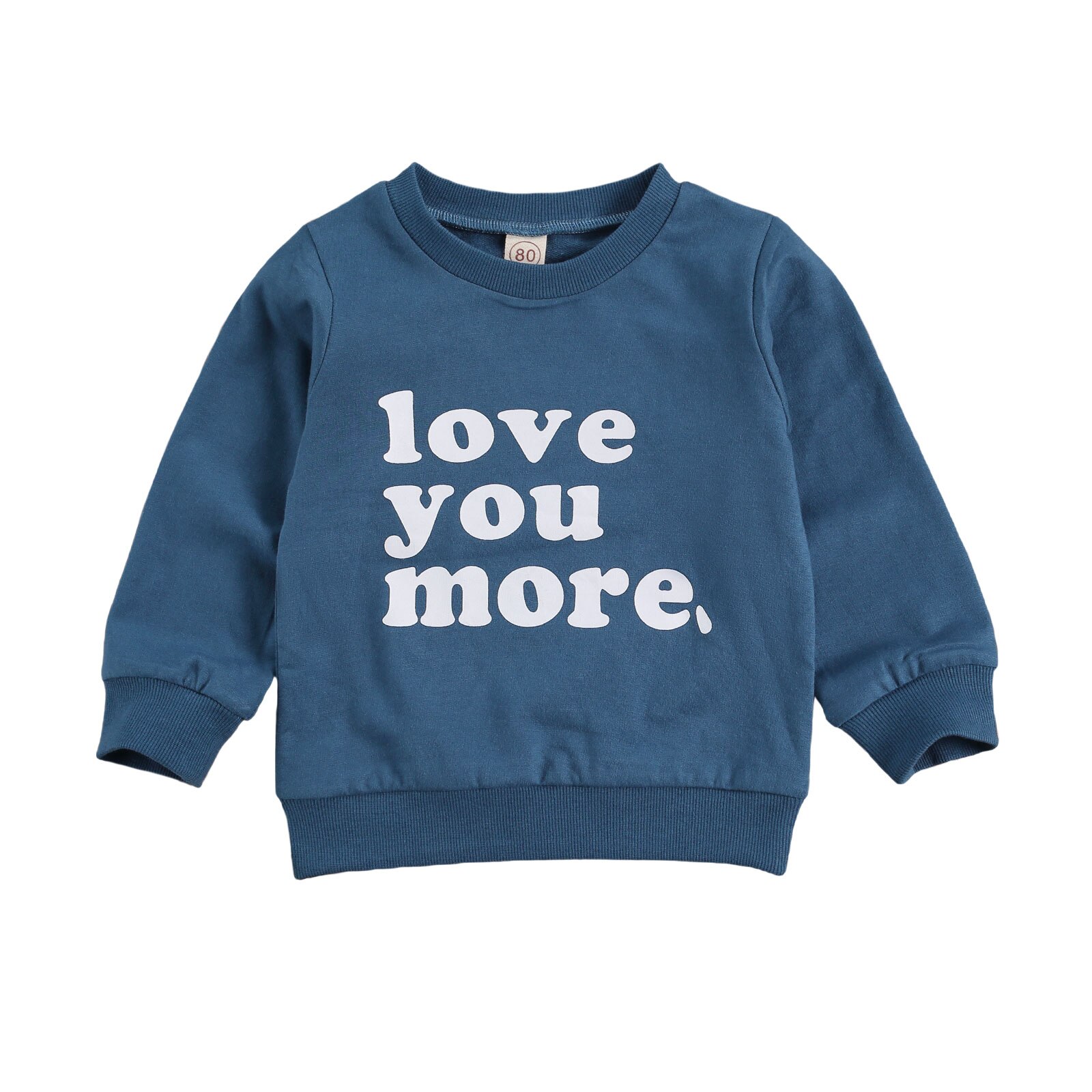 Toddler Infant Kid Baby Boy Sweatshirts Casual Long Sleeve Letter Child Clothes Tops Autumn Winter Costumes: Blue / 2-3Y
