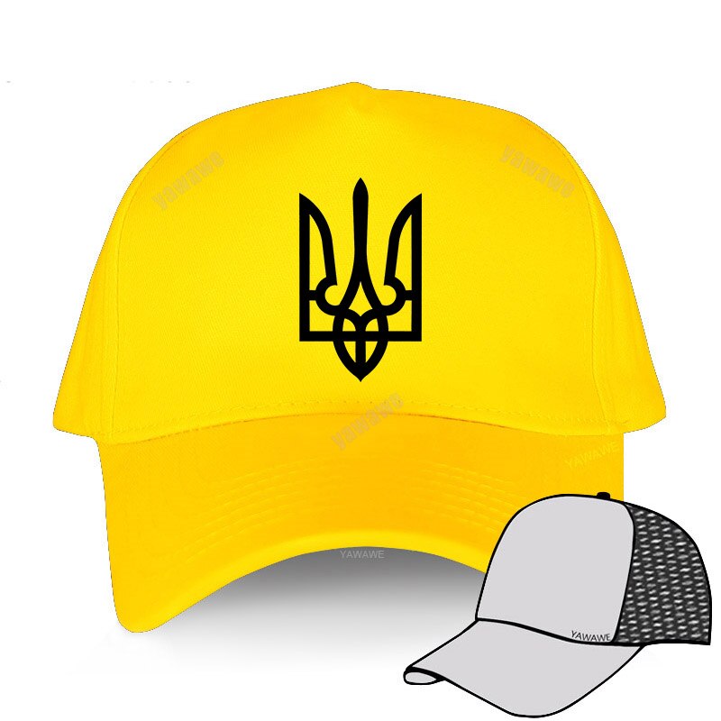 Berretto da Baseball ucraina Tryzub uomo cotone Cool ucraina cappello donna berretti con visiera Unisex: yellow mesh