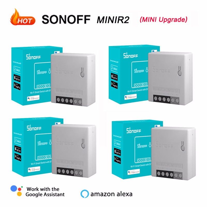 SONOFF MINI R2 10A Mini Wifi DIY Smart light Switch Module Smart Home Wireless Two-Way Switches Ewelink With Alexa Google Home