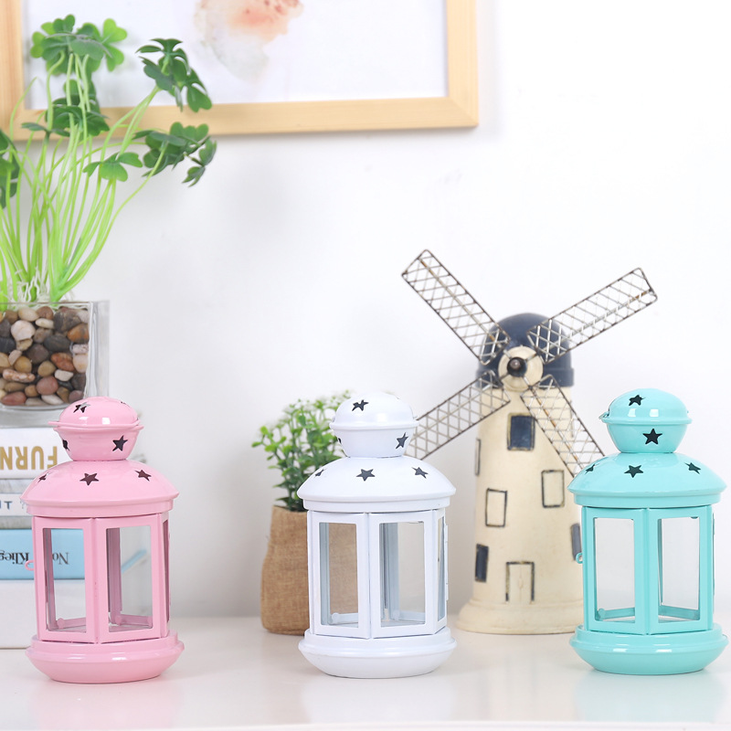 Oversized Metal Candle HolderOutdoor Windproof Candlestick for Wedding Home Lantern Decoration Candle Stand Marriage Candelabra
