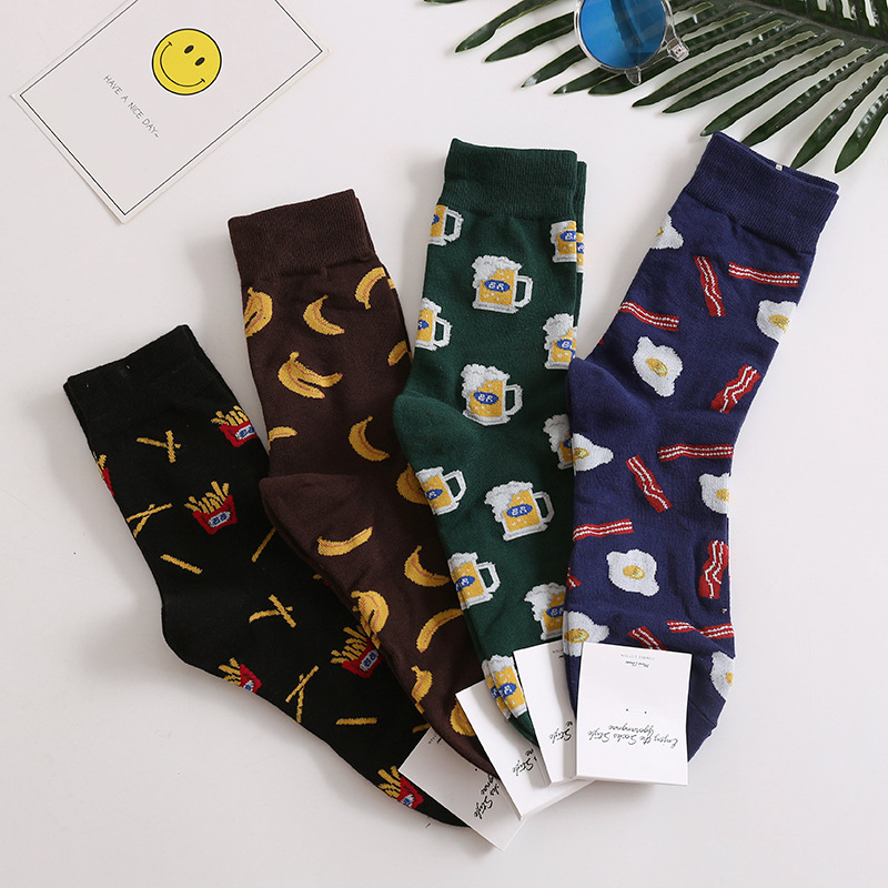 Gumprun harajuku happy socks heren grappige gekamde katoenen jurk casual crew bruiloft sokken kleurrijke nieuwigheid skateboard sokken