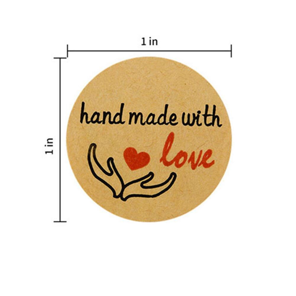 1 Roll Of Cake Sticker Kraft Paper Letter Printing Baking Cake Label Sticker