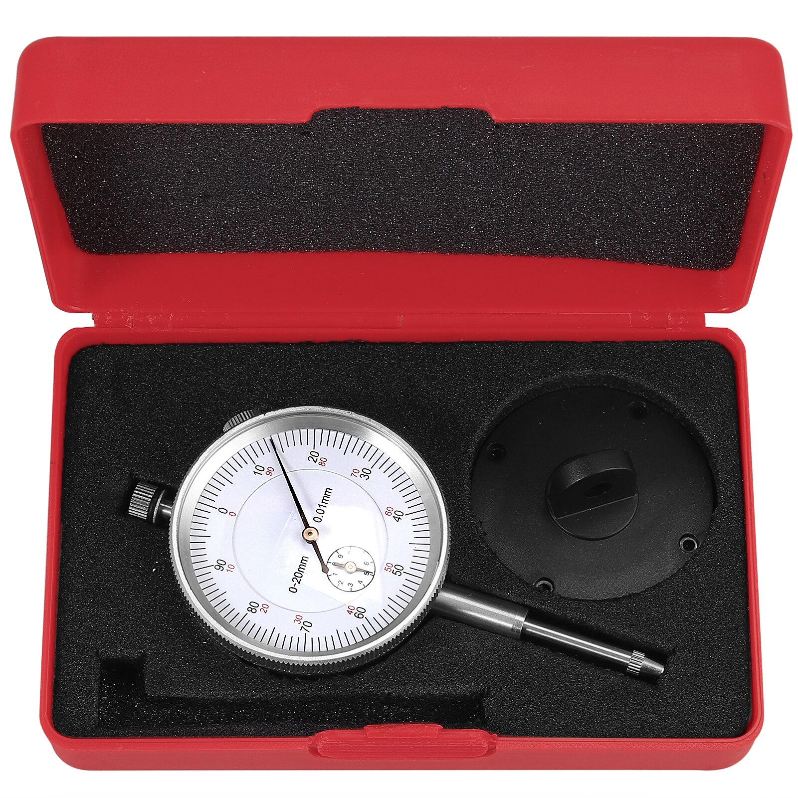 Neoteck Metric Dial indicator 0-20 mm Range 0.01mm Metric Dial Indicator Gauge Measuring Instrument Tool