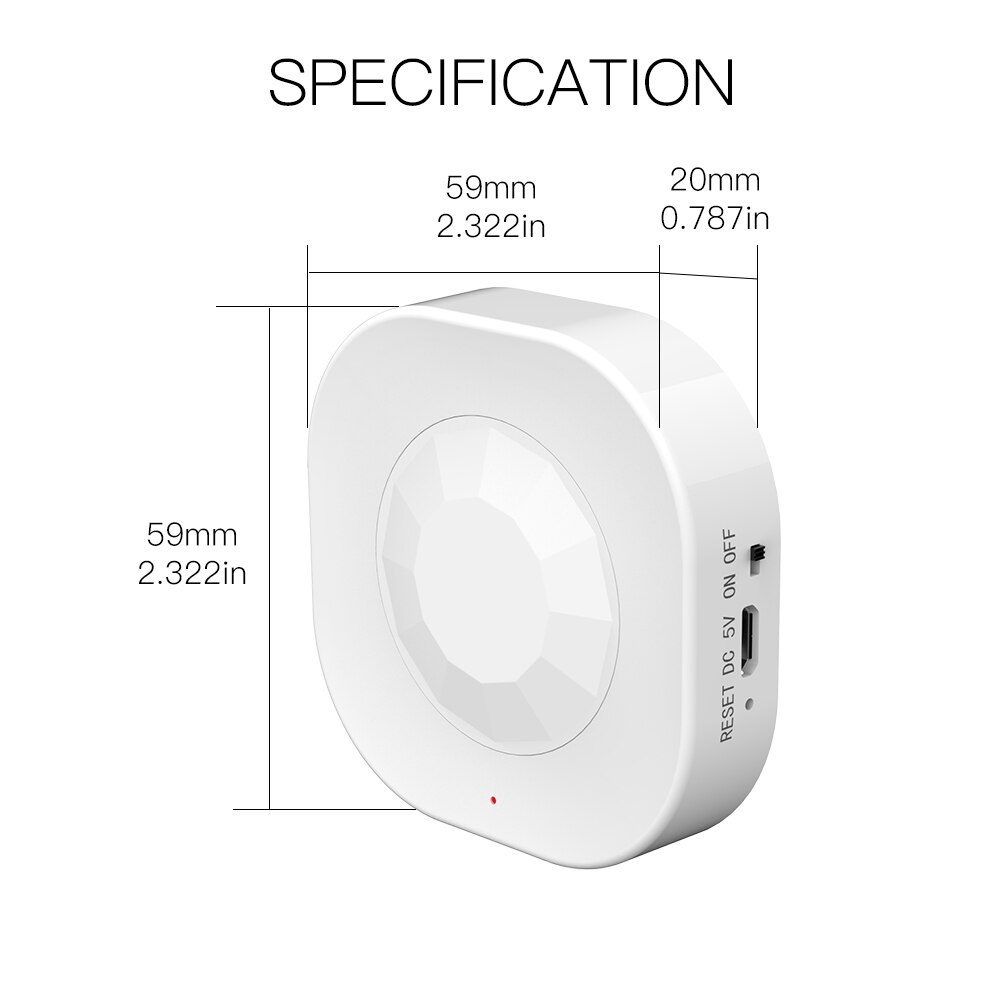 WiFi Human Presence Infrared PIR Motion Sensor Security Burglar Alarm Sensor APP Control Compatible Tuya Smart Home Automation: Default Title