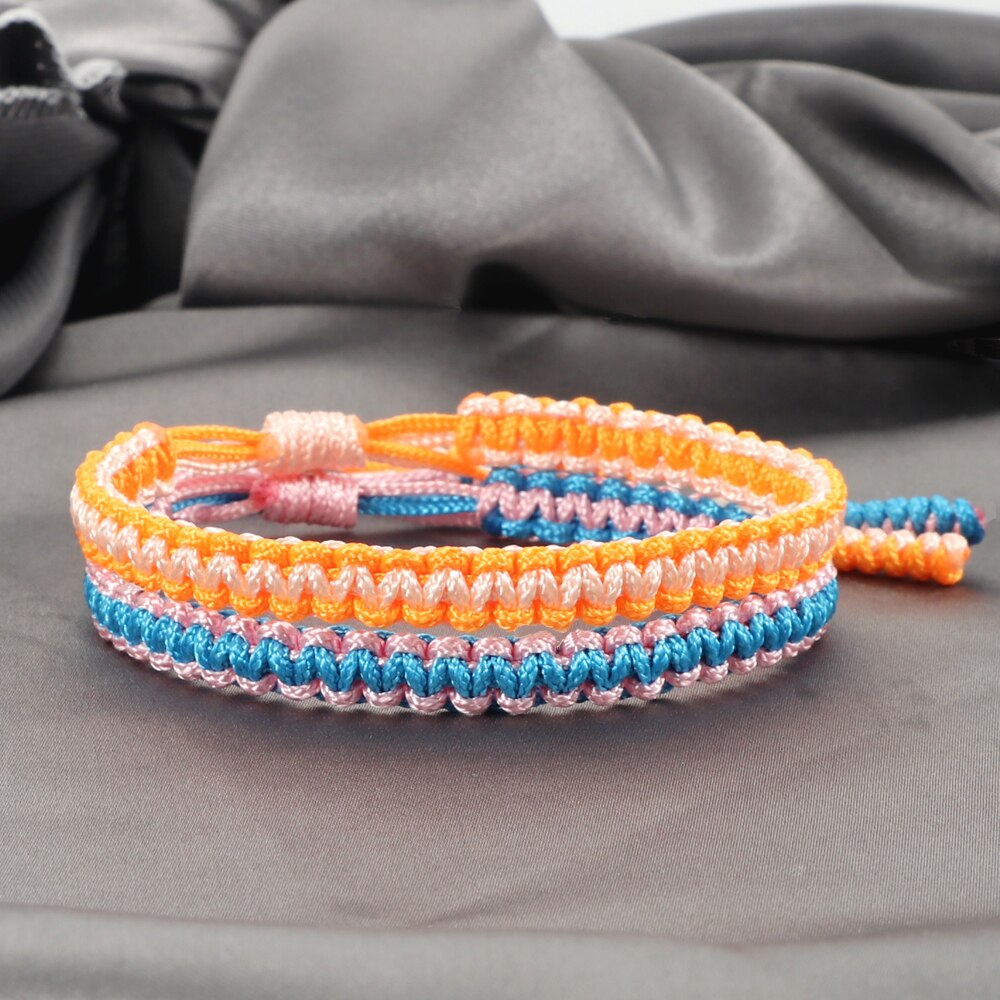 Originele handgeweven touw armbandenset, veelkleurige gevlochten armband voor mannen en vrouwen, beste vriend sieraden: Stijl 1