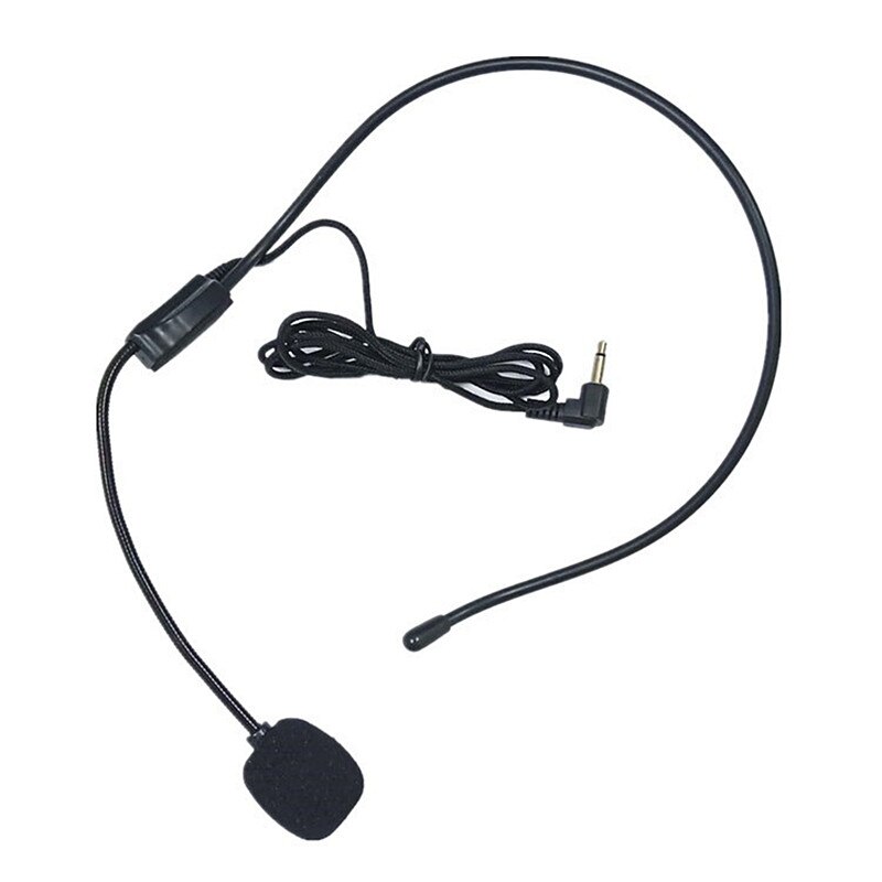 Head-mounted Headset Microphone Portable Lightweight Wired 3.5mm Plug Guide Lecture Speech Headset Mic for Teaching Meeting